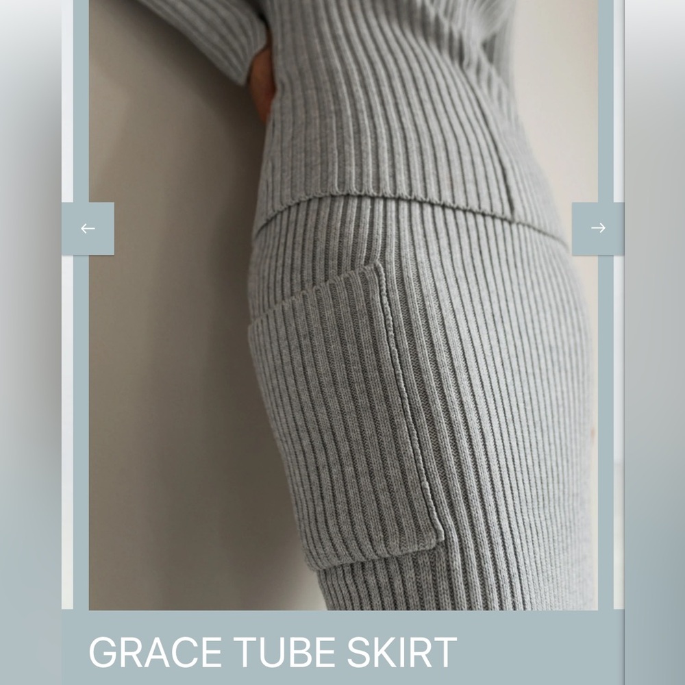 Paper Label Grace Tube Skirt with side pocket, size small.